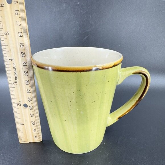 THOMSON POTTERY Mug Cup In The  A mazon Ceramic Speckled Glaze Green Set 2 - Picture 4 of 11